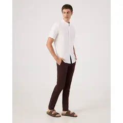 PATPRIMO - Pantalon Chino Elastico Para Hombre Café