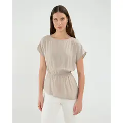 PATPRIMO - Blusa De Mujer Manga Corta Color Café #30123487