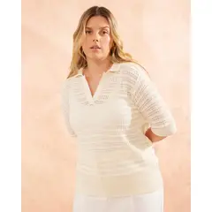 PATPRIMO - Polo Para Mujer Manga Corta Color Beige Marca #14110185