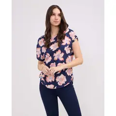 PATPRIMO - Blusa Estampada. Para Mujer Azul