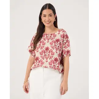 PATPRIMO - Blusa De Mujer Manga Corta Color Crema #14121395