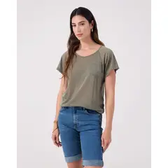 PATPRIMO - Camiseta De Mujer Manga Corta Verde #30093836