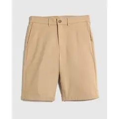 PATPRIMO - Bermuda Unicolor Con Bolsillos Diagonales  Para Hombre Beige
