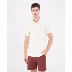 PATPRIMO - Polo Unicolor Premium Para Hombre Crema