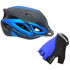 ON TRAIL - Casco Bicicleta + Guante Gel Ciclismo Mtb Ruta Patinaje