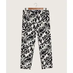PATPRIMO - Pantalón Capri Con Bolsillos Laterales Para Mujer Blanco