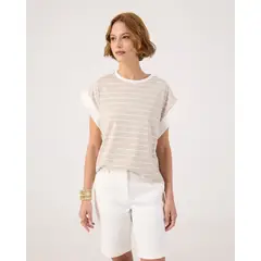 PATPRIMO - Camiseta Para Mujer Manga Corta Cuello Redondo Color Café Marca #30093876