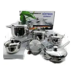 HOFFMANN - Ollas En Acero Quirurgico Inoxidable 12 Pz Hoffman