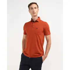 PATPRIMO - Polo Cuello Maquina Estampada Para Hombre Naranja