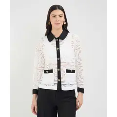 PATPRIMO - Chaqueta En Encaje Para Mujer Blanco