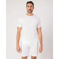 PATPRIMO - Camiseta Basica Cuello Redondo  Para Hombre Blanco