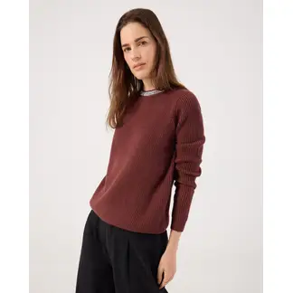 PATPRIMO - Saco Unicolor Con Textura Para Mujer Vino