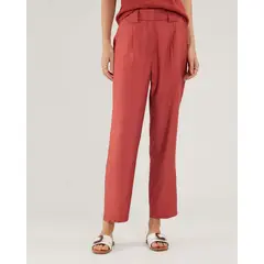 PATPRIMO - Pantalon Unicolor Formal Para Mujer Vino
