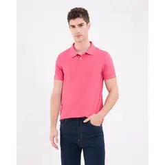 PATPRIMO - Polo Tejida Unicolor Para Hombre Rosa