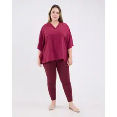 PATPRIMO - Leggins Con Bolsillos Para Mujer Vino