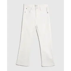 PATPRIMO - Jeans Cropped Flare Off White  Para Mujer Blanco
