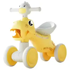 TECNOHOGAR JS - Triciclo Paseador Bebes Niños 4 Ruedas Luces Led Dinosaurio