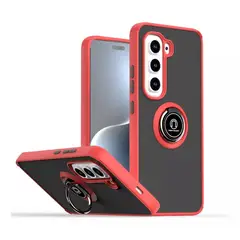GENERICO - Funda Estuche Mate Con Anillo Compatible Infinix Hot 60 Pro Plus Rojo