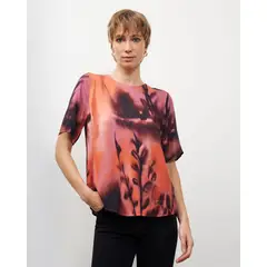 PATPRIMO - Blusa Estampada En Degrade Para Mujer Rosado