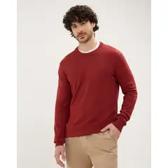 PATPRIMO - Saco Tejido Con Parches Para Hombre Vino