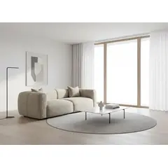 22 GRADOS DECORACION - Sofá Ramses Lona Antifluidos Beige 220cm x 90cm