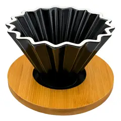 BIGCENTER - Flower Dripper Origami Negro cerámico método Extracción de Café