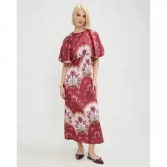PATPRIMO - Vestido De Mujer M/C Medio Color Vino #30171041
