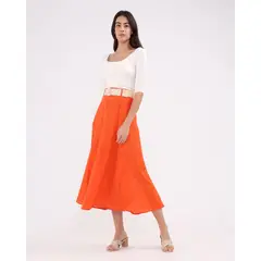 PAT PRIMO - Falda Para Mujer Largo Color Rojo Marca Patprimo #30140388