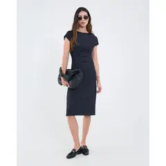 MALCREADO46449 - Vestido Para Mujer M/C Medio Color Negro Marca Patprimo #30171066