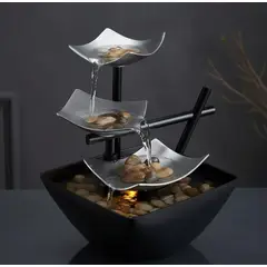 DECOR AND HOME - FUENTE DECORATIVA DE AGUA CON LUZ LED