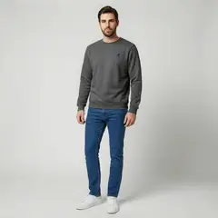 ADVANCE - Buzo en algodón cuello redondo para hombre