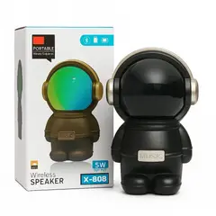 GENERICO - Parlante Bluetooth Astronauta X-808 Inalámbrico Negro