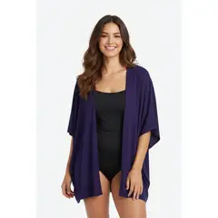 LILI PINK - Salida de baño tipo kimono en algodón