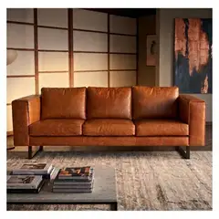 22 GRADOS DECORACION - Sofá en cuero Frigg 300cm x 100cm