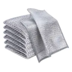 GENERICO - Paño O Trapo De Alambre Multiusos Para Lavar 25x25, 10 Uni