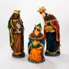 GENERICO - Pesebre de Navideño 11 Unidades Resina 30 cms Multi Color