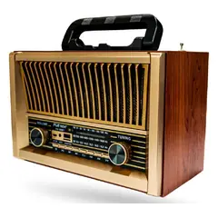 INNOVA - Radio Vintage Bluetooth Recargable Fx Parlante Retro Con Control Usb Sd Fm Am