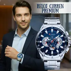 CURREN - RELOJ 8363 ORIGINAL EN ACERO INOXIDABLE CON CRONOGRAFOS
