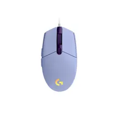 LOGITECH - Mouse G203 LIGHTSYNC RGB LILA con Sensor Óptico Estable y Diseño Liviano