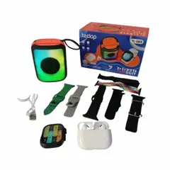 GENERICO - Combo Smartwatch Reloj Audifonos Parlante Mesh Multicolor