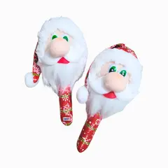 GENERICO - Maracas Navideñas Diseño Papá Noel Navidad x 1 par