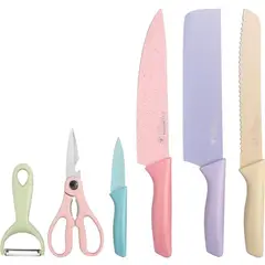 GENERICO - Set De Cuchillos 6 Piezas Cuchillos Cocina Cuchillería