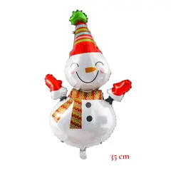 GENERICO - Globo Metalizado Navidad Muñeco de Nieve 14” 35 cm