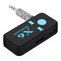 GENERICO - Adaptador Audio Receptor Bluetooth Car Recargable Aux X6