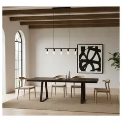 22 GRADOS DECORACION - Mesa de Comedor Séneca en roble y metal 210cm x 100cm