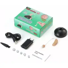 GENERICO - Audífono genérico para sordera Amplificador de Sonido Recargable