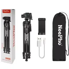 SHUNGA - Trípode Profesional 1.55 m con Control Remoto, Bolsa y Patas Antideslizantes