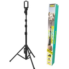 SHUNGA - Trípode Telescópico 1.30 m con Control Bluetooth, Giro 90° y Rosca 1/4" para Celular y Cámara