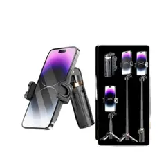 SHUNGA - Palo Selfie 360° con Trípode Integrado y Control Bluetooth para Fotos y Video