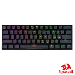 REDRAGON - TECLADO MECANICO GAMER K630 DRAGONBORN RGB ESPAÑOL 60% NEGRO SWITCH ROJO